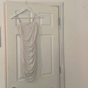 WINDSOR WHITE SPARKLE MINI DRESS